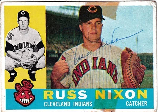 Russ Nixon autographed Cleveland Indians 1960 Topps card #36 - AutographsForSale.com