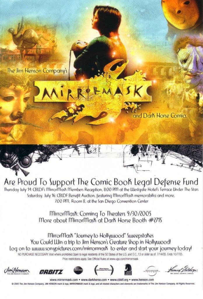 Mirrormask Movie 2005 SDCC 5x7 promo card Neil Gaiman - AutographsForSale.com