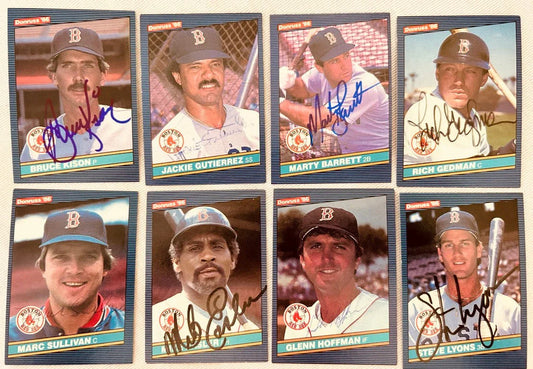8 signed 1986 Donruss Red Sox cards Marty Barrett Rich Gedman - AutographsForSale.com