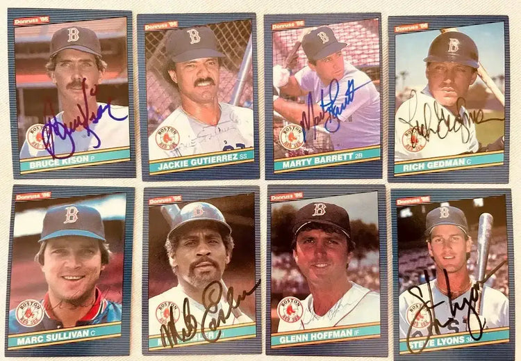 8 signed 1986 Donruss Red Sox cards Marty Barrett Rich Gedman - AutographsForSale.com
