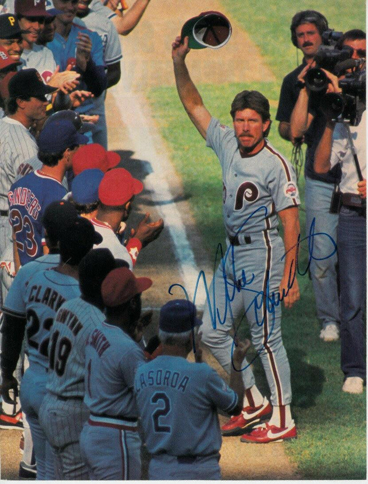 Mike Schmidt signed 1989 All-Star full page magazine photo - AutographsForSale.com