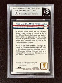 Mike Eruzione signed 1980 Miracle On Ice 1991 US Olympic Hall of Fame card BAS - AutographsForSale.com