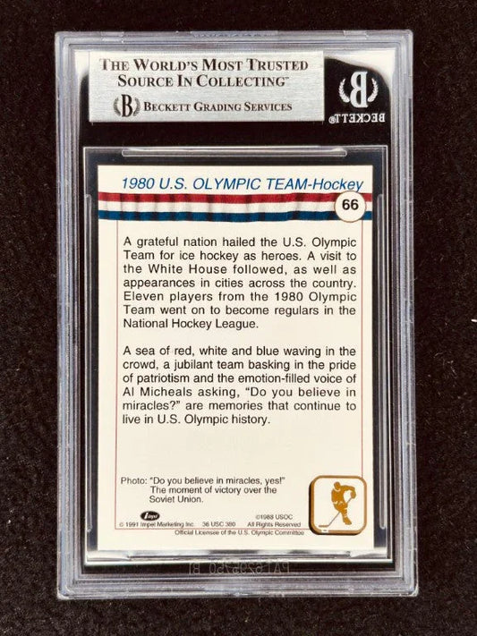 Mike Eruzione autographed 1980 Miracle on Ice 1991 US Olympic Hall of Fame card BAS - AutographsForSale.com