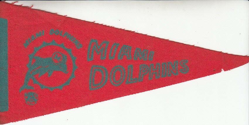 Miami Dolphins 1970s vintage mini felt pennant - AutographsForSale.com