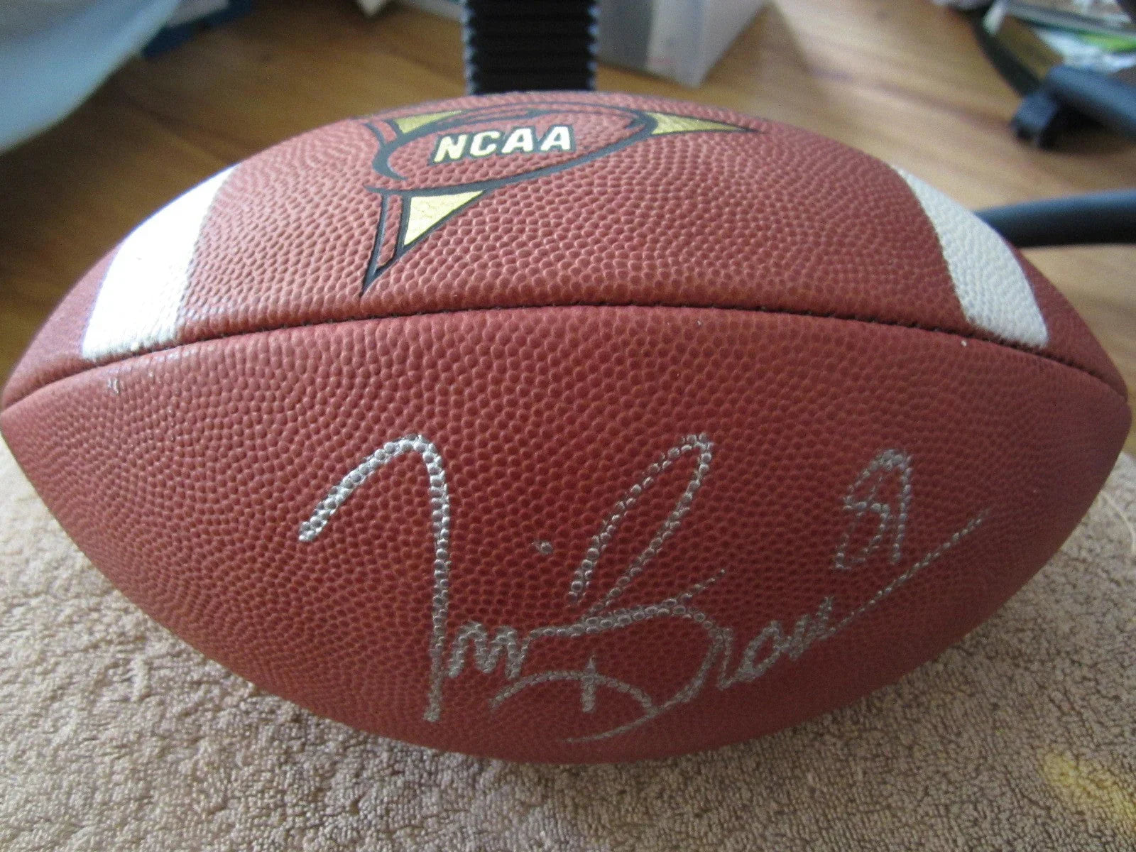 Tim Brown autographed Wilson NCAA football JSA Notre Dame - AutographsForSale.com