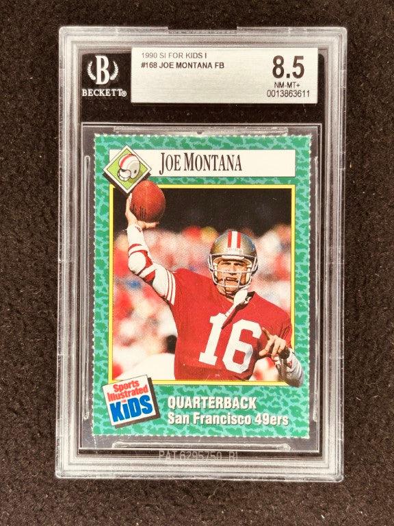 Joe Montana SF 49ers 1990 SI for Kids card BGS grade 8.5 - AutographsForSale.com