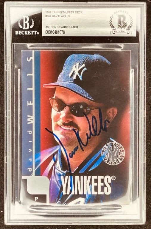 David Wells autographed 1998 New York Yankees World Series Champions jumbo card BAS - AutographsForSale.com