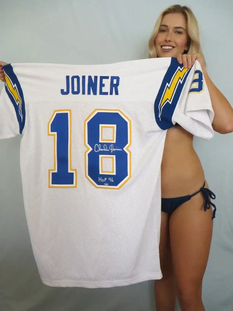 Charlie Joiner signed Chargers throwback jersey (Schwartz) - AutographsForSale.com