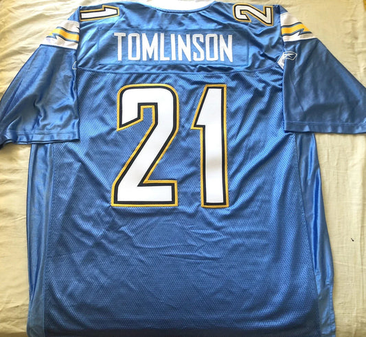 LaDainian Tomlinson SD Chargers 2007 Reebok powder blue jersey - AutographsForSale.com