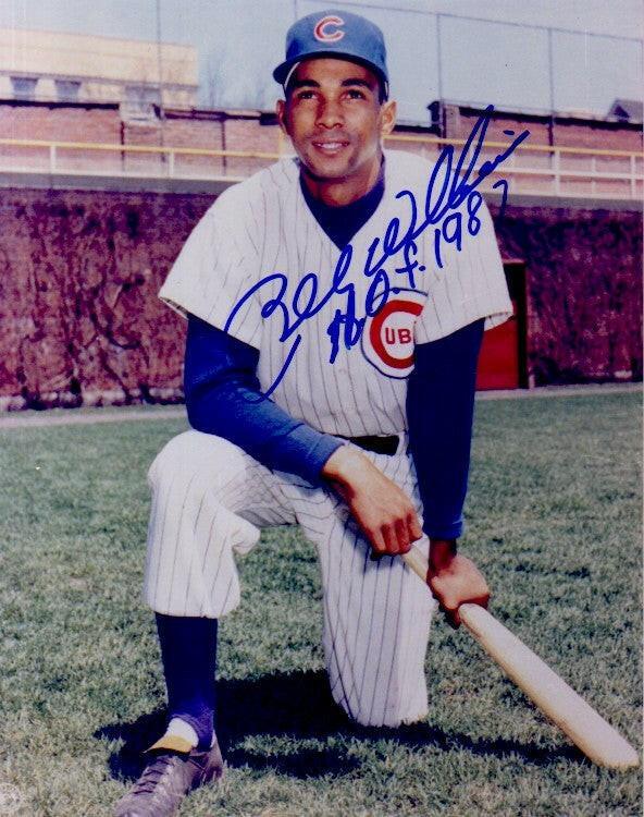 Billy Williams signed Chicago Cubs 8x10 photo with HOF 1987 - AutographsForSale.com