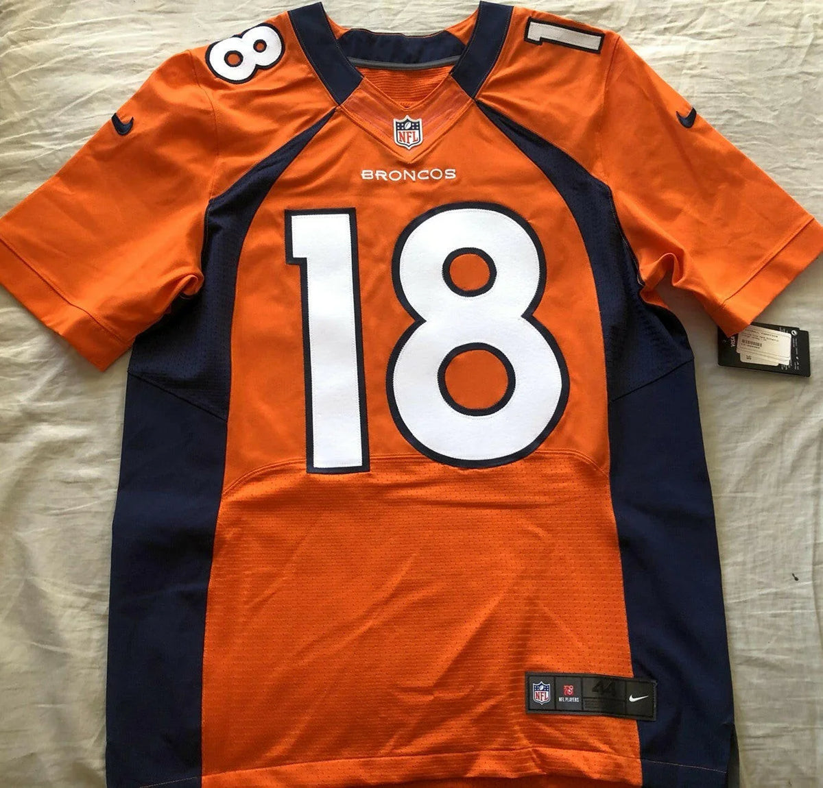 Peyton Manning Denver Broncos 2012 Nike Elite Orange game model jersey New - AutographsForSale.com