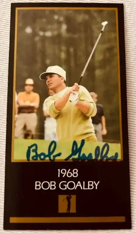 Bob Goalby autographed 1968 Masters Champion golf card - AutographsForSale.com