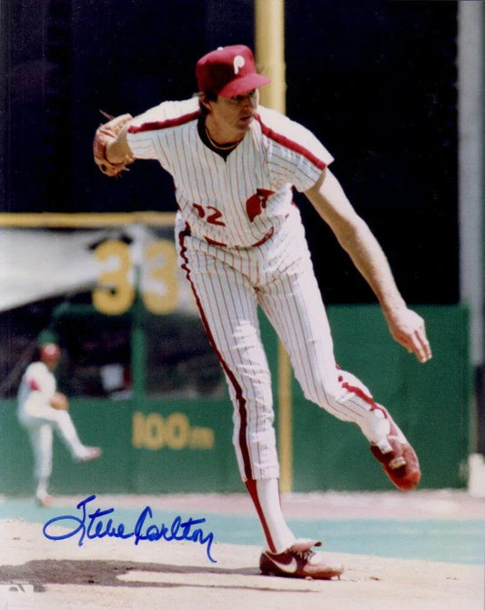 Steve Carlton autographed Philadelphia Phillies 8x10 photo - AutographsForSale.com