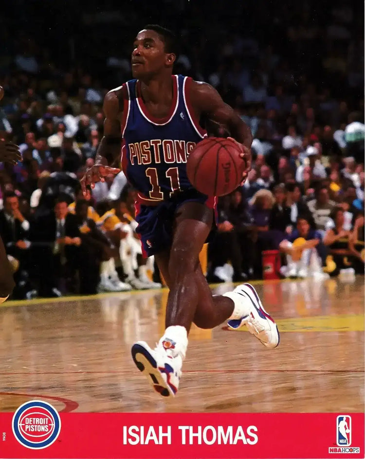 2 Isiah Thomas Pistons 1990 NBA Hoops 8x10 cards - AutographsForSale.com