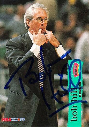Bob Hill autographed San Antonio Spurs 1995-96 Hoops card - AutographsForSale.com