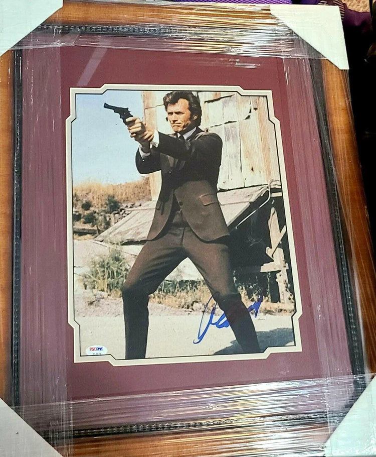Clint Eastwood signed Dirty Harry 11x14 movie photo framed PSA/DNA - AutographsForSale.com
