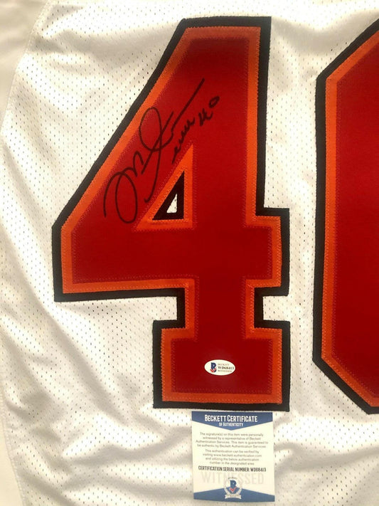 Mike Alstott autographed Tampa Bay Buccaneers 2002 Reebok game model jersey BAS - AutographsForSale.com