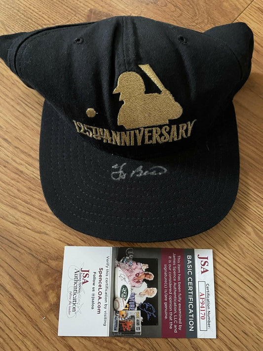 Yogi Berra autographed MLB 125th Anniversary cap or hat JSA - AutographsForSale.com