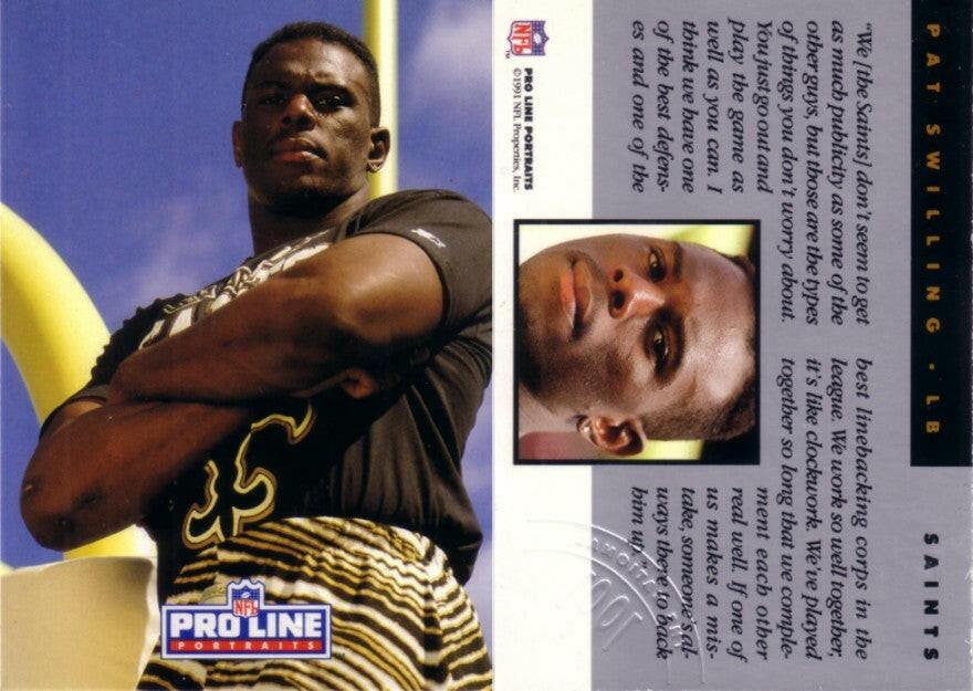 Pat Swilling Saints 1991 Pro Line National Convention Embossed promo card - AutographsForSale.com