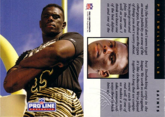 Pat Swilling New Orleans Saints 1991 Pro Line National Convention embossed promo card - AutographsForSale.com