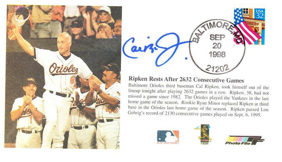 Cal Ripken signed Orioles 2632 Consecutive Games cachet Ironclad - AutographsForSale.com