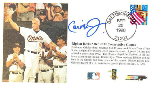 Cal Ripken signed Orioles 2632 Consecutive Games cachet Ironclad - AutographsForSale.com