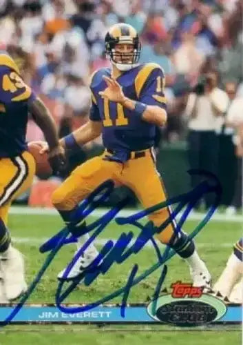 Jim Everett autographed LA Rams 1991 Stadium Club card - AutographsForSale.com