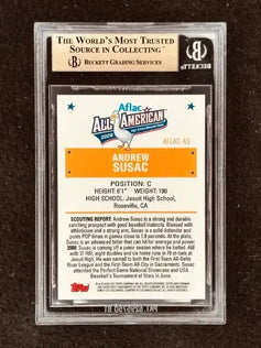 Andrew Susac 2008 AFLAC Bowman Topps RC BGS 9.5 Gem Mint - AutographsForSale.com