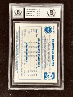 Dominique Wilkins autographed Atlanta Hawks 1983-84 Star All Rookies Rookie Card BGS 8 BAS - AutographsForSale.com