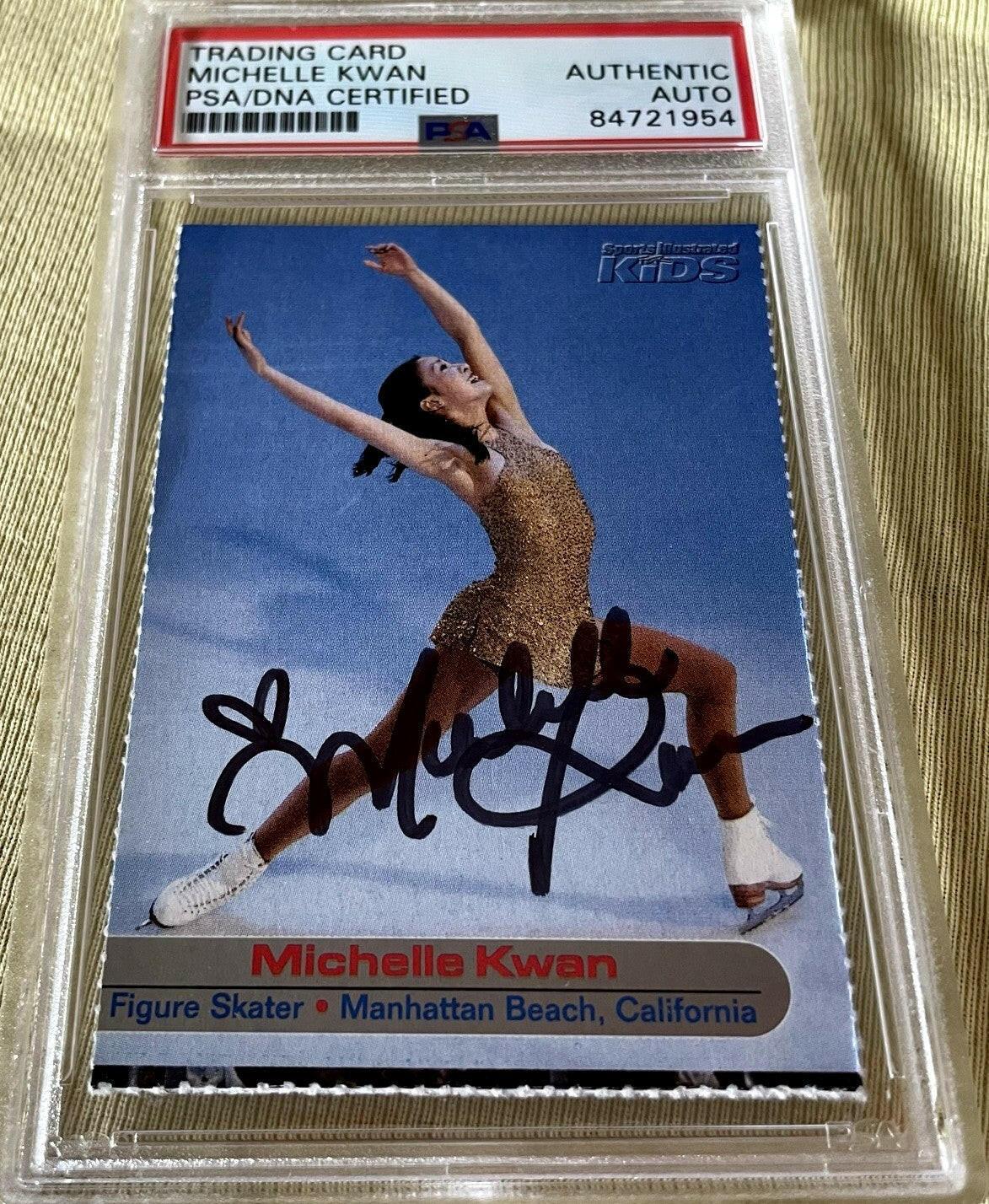 Michelle Kwan autographed 2003 Sports Illustrated for Kids card PSA/DNA slabbed - AutographsForSale.com