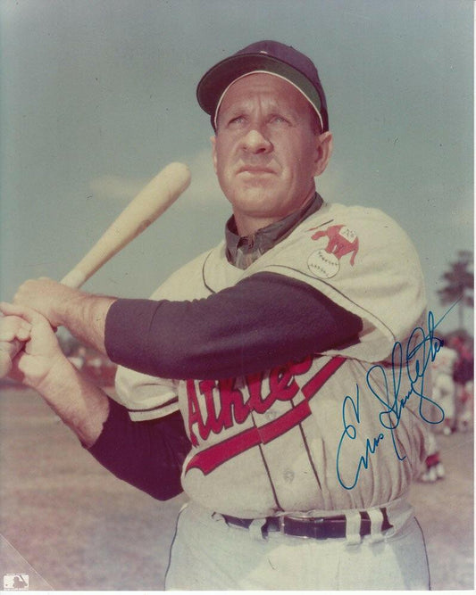Enos Slaughter autographed Kansas City Athletics 8x10 photo - AutographsForSale.com