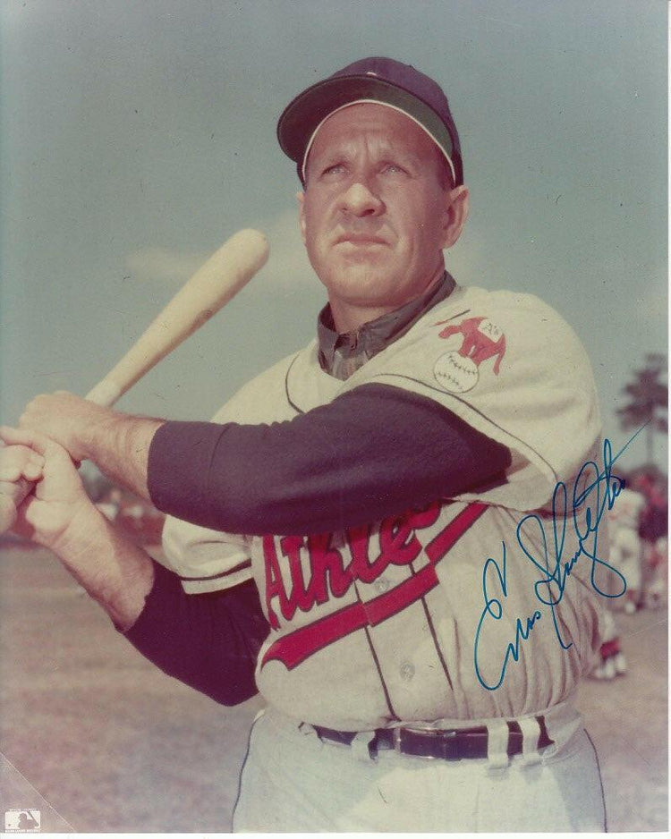 Enos Slaughter autographed Kansas City Athletics 8x10 photo - AutographsForSale.com