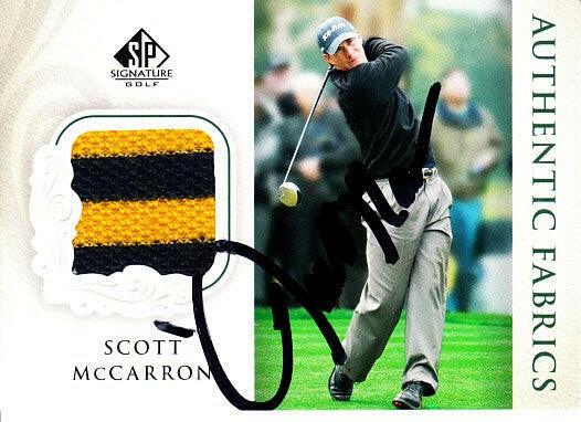 Scott McCarron signed 2004 SP Signature golf tournament Worn Shirt card - AutographsForSale.com