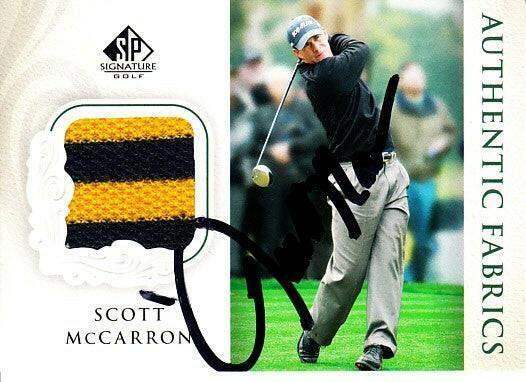 Scott McCarron signed 2004 SP Signature golf worn shirt card - AutographsForSale.com
