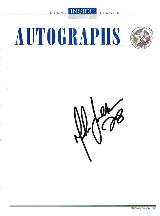 Marshall Faulk autographed celebrity golf program page - AutographsForSale.com