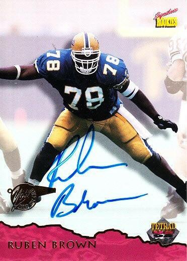 Ruben Brown autographed Pittsburgh Panthers 1995 Signature Rookies card - AutographsForSale.com