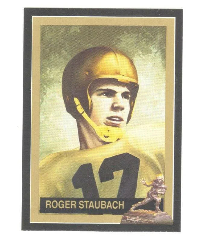 Roger Staubach Navy 1963 Heisman Trophy winner card - AutographsForSale.com