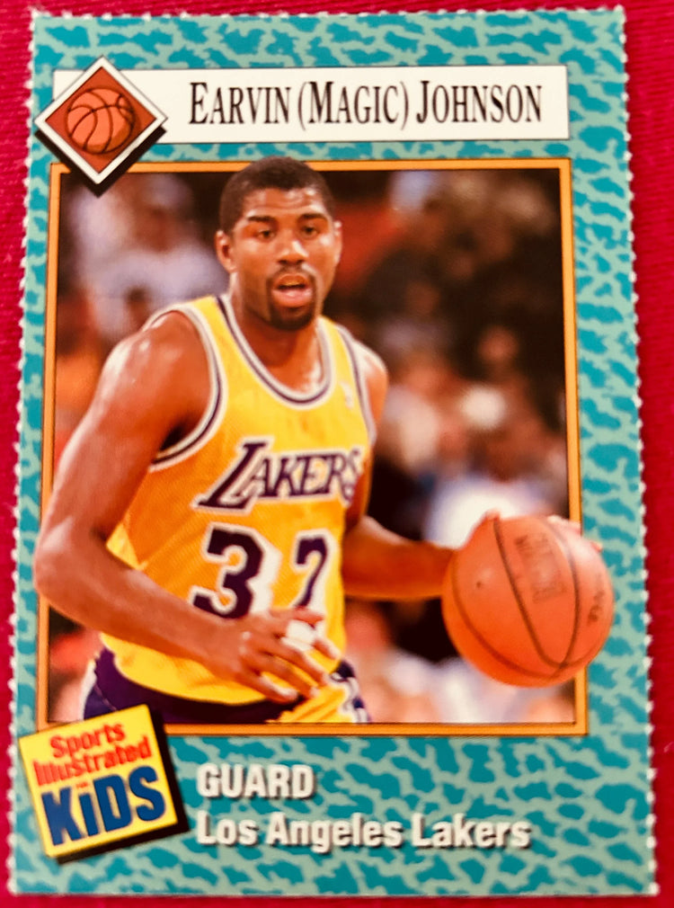 Magic Johnson LA Lakers 1989 SI for Kids card - AutographsForSale.com
