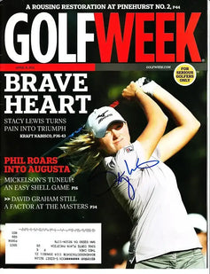 Stacy Lewis signed 2011 Kraft Nabisco Championship Golfweek & 2014 golf magazines - AutographsForSale.com