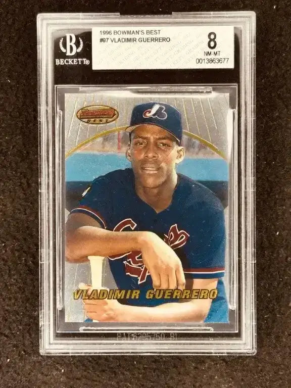 Vladimir Guerrero Montreal Expos 1996 Bowman’s Best card #97 BGS Graded 8 - AutographsForSale.com