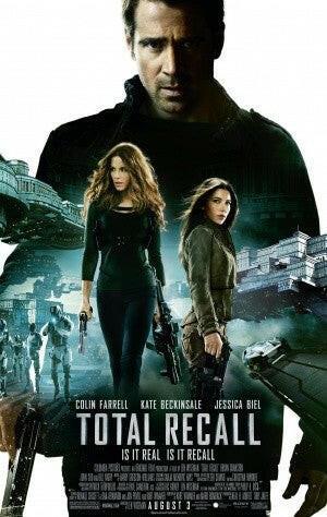 Total Recall 2012 mini poster Kate Beckinsale Jessica Biel Colin Farrell - AutographsForSale.com