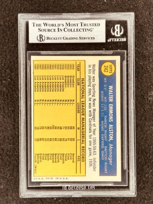 Walter Alston autographed Los Angeles Dodgers 1970 Topps card BAS slabbed - AutographsForSale.com