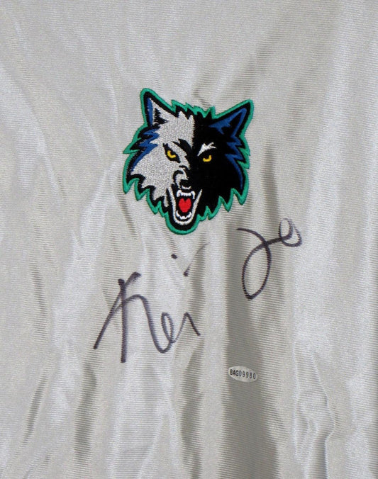 Kevin Garnett autographed Minnesota Timberwolves Puma game model silver warmup jersey or shooting shirt UDA - AutographsForSale.com