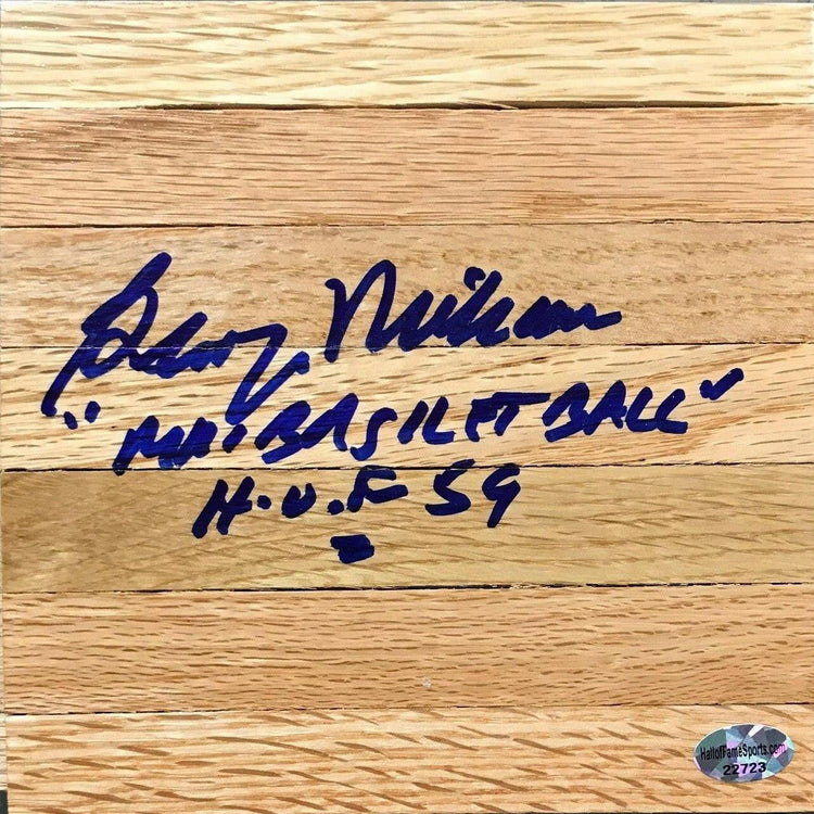 George Mikan autographed basketball floor inscribed Mr. Basketball HOF 59 - AutographsForSale.com