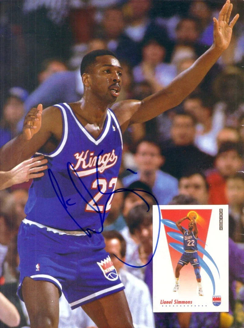 Lionel Simmons signed Sacramento Kings Beckett basketball cover photo - AutographsForSale.com