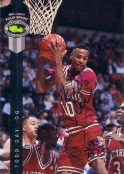 Todd Day certified autograph Arkansas Razorbacks 1992 Classic card #543/1575 - AutographsForSale.com