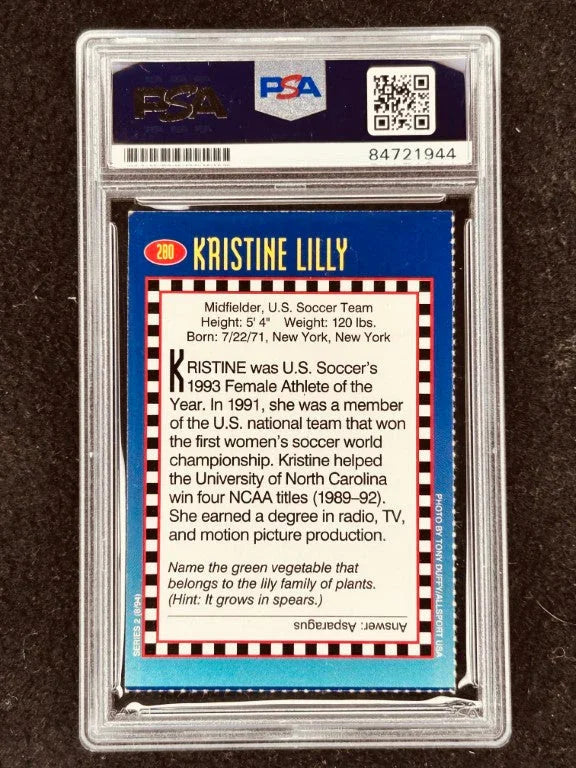 Kristine Lilly signed 1994 SI for Kids Soccer RC PSA/DNA - AutographsForSale.com