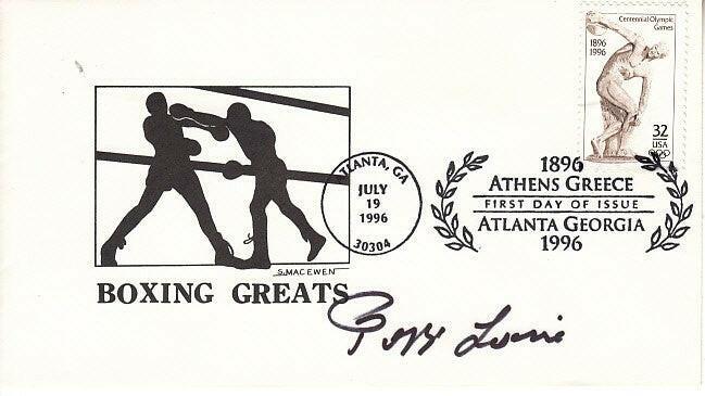 Laszlo Papp signed Boxing Greats cachet 1996 Olympic Games 1st Day cover - AutographsForSale.com