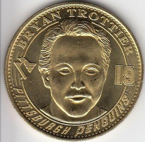 Brian Trottier 1998 Penguins Commemorative hockey Hall of Fame Coin Medallion - AutographsForSale.com