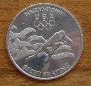 1998 US Olympic speed skating team General Mills Coin Medallion - AutographsForSale.com